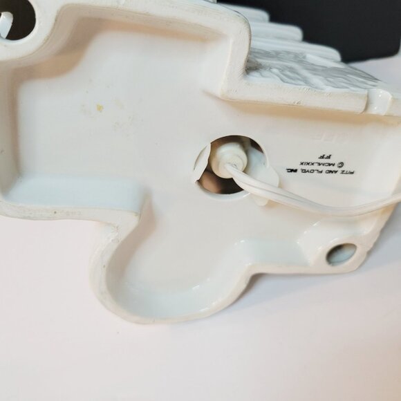 Fitz and Floyd Porcelain White Nativity Lamp Light Decor Holiday - Picture 5 of 5